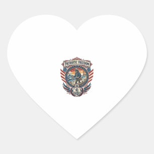 Pegatina En Forma De Corazón Camiseta gráfica vectorial Patriotic Beachcomber_1