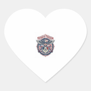 Pegatina En Forma De Corazón Camiseta gráfica vectorial prep de la costa patrió