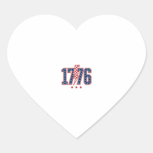 Pegatina En Forma De Corazón Camiseta Gráfica Vintage Perno Relámpago Patriótic