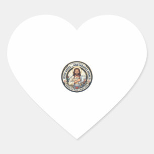 Pegatina En Forma De Corazón Camiseta Humor Tareas de Lavandería Jesús Gráfica 