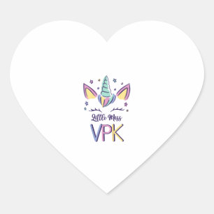 Pegatina En Forma De Corazón Camiseta para niñas VPK primer día Little Miss VPK