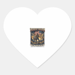Pegatina En Forma De Corazón Camiseta Patriótica Superviviente Apocalipsis Zomb