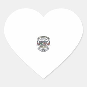 Pegatina En Forma De Corazón Camiseta Patriótica Vintage del 250 Aniversario de