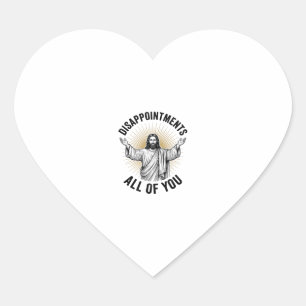 Pegatina En Forma De Corazón Camiseta Religiosa Vintage De Desilusiones Todos U