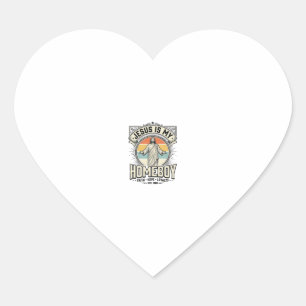 Pegatina En Forma De Corazón Camiseta Religiosa Vintage Jesús Es Mi Amigo