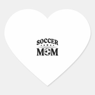 Pegatina En Forma De Corazón Camiseta Retro de Mamá de Fútbol Vector Diseño_1