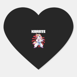 Pegatina En Forma De Corazón Camiseta sin mangas de MMA de unicornio de karate 