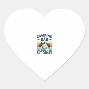 Pegatina En Forma De Corazón Camiseta vectorial de camping para papá vintage re