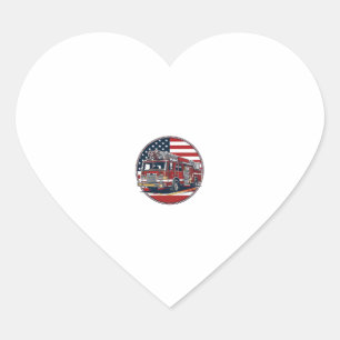 Pegatina En Forma De Corazón Camiseta Vectorial de Círculo de Bandera Americana