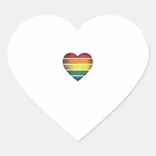 Pegatina En Forma De Corazón Camiseta Vectorial de Orgullo Corazón Arcoíris Vin