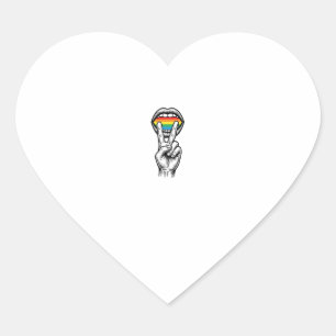 Pegatina En Forma De Corazón Camiseta Vectorial de Orgullo de Mano de Paz Arcoí