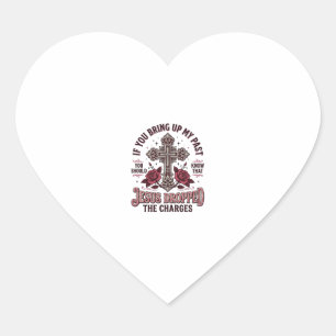 Pegatina En Forma De Corazón Camiseta Vintage Cruz Jesús Retiró Los Cargos