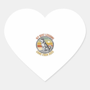 Pegatina En Forma De Corazón Camiseta Vintage de Amante de Perros con Grabado d
