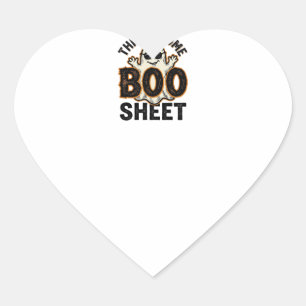 Pegatina En Forma De Corazón Camiseta Vintage de Halloween de Fantasma Divertid