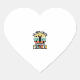 Pegatina En Forma De Corazón Camiseta Vintage de Halloween Escoba Rota Profesor