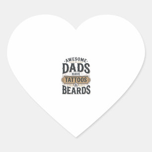 Pegatina En Forma De Corazón Camiseta Vintage Los Papás Geniales Tienen Tatuaje