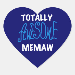 Pegatina En Forma De Corazón Camisetas azul Memaw totalmente alucinantes