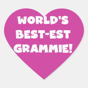 Pegatina En Forma De Corazón Camisetas blancas y regalos del Mejor-est Grammie