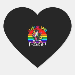 Pegatina En Forma De Corazón Camisetas Clase De 2023 Lo Hice, Unicornio Haciend