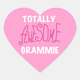 Pegatina En Forma De Corazón Camisetas Grammie Pink totalmente asombrosas regal