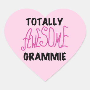 Pegatina En Forma De Corazón Camisetas Grammie Pink totalmente asombrosas regal
