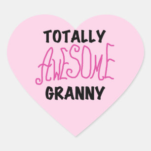 Pegatina En Forma De Corazón Camisetas rosas granny y GIfts totalmente impresio