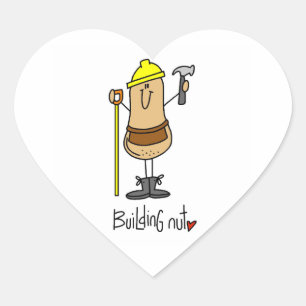 Pegatina En Forma De Corazón Camisetas y regalos de Building Nut