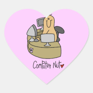 Pegatina En Forma De Corazón Camisetas y regalos de Computer Nut