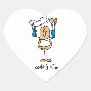 Pegatina En Forma De Corazón Camisetas y regalos de Cooking Nut
