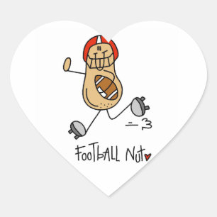 Pegatina En Forma De Corazón Camisetas y regalos de Football Nut
