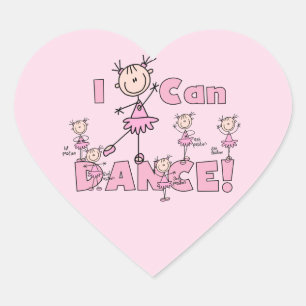 Pegatina En Forma De Corazón Camisetas y regalos de puedo bailar