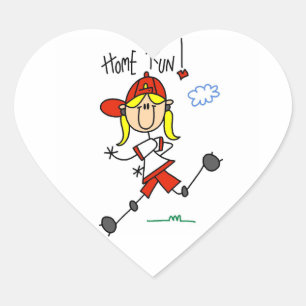 Pegatina En Forma De Corazón Camisetas y regalos de softball para niñas Home Ru