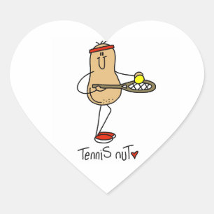 Pegatina En Forma De Corazón Camisetas y regalos de Tennis Nut