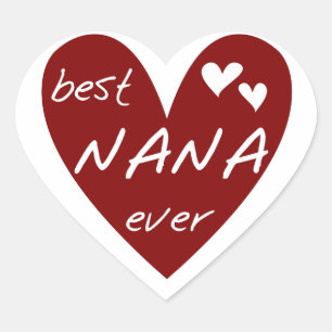 Pegatina En Forma De Corazón Camisetas y regalos del mejor corazón rojo de Nana