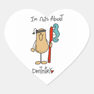 Pegatina En Forma De Corazón Camisetas y regalos Locos por la Odontología