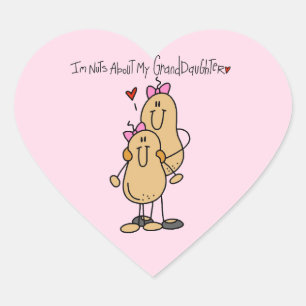 Pegatina En Forma De Corazón Camisetas y regalos Me encanta mi nieta