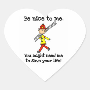 Pegatina En Forma De Corazón Camisetas y regalos para bomberos que salvan vidas