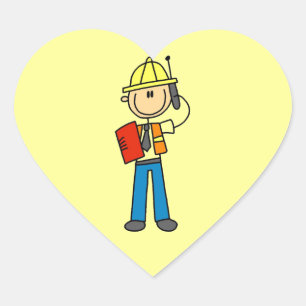 Pegatina En Forma De Corazón Camisetas y regalos para capataces de construcción