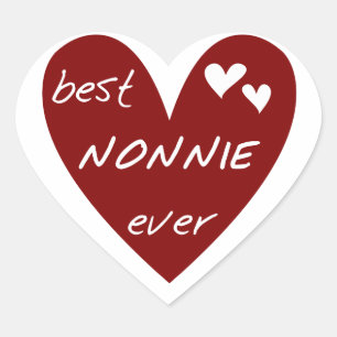 Pegatina En Forma De Corazón Camisetas y regalos para el mejor Nonnie Ever del 