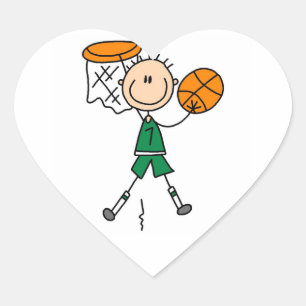 Pegatina En Forma De Corazón Camisetas y regalos para jugadores de baloncesto m