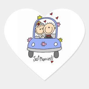 Pegatina En Forma De Corazón Camisetas y regalos para recién casados
