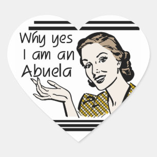 Pegatina En Forma De Corazón Camisetas y regalos Retro Abuela