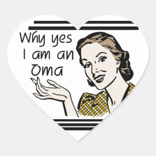 Pegatina En Forma De Corazón Camisetas y regalos retro Oma