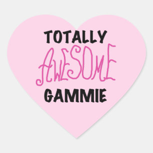 Pegatina En Forma De Corazón Camisetas y regalos todo asombroso Gammie rosados