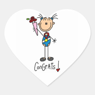 Pegatina En Forma De Corazón Campeona de Gimnasia
