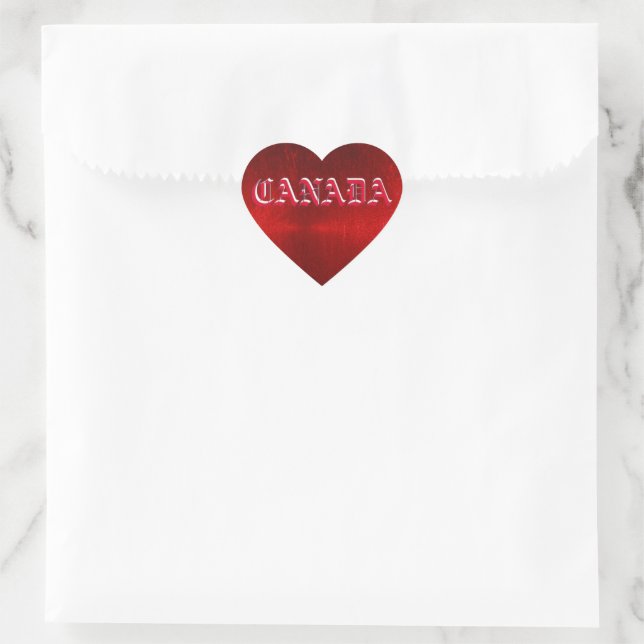 PEGATINA EN FORMA DE CORAZÓN CANADÁ (Bolso)