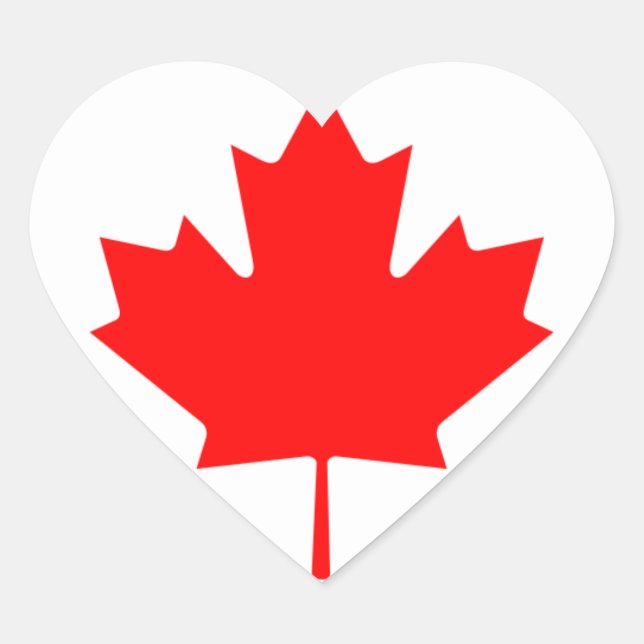 Pegatina En Forma De Corazón canadá (Anverso)