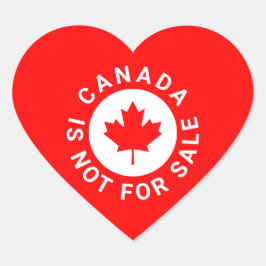 Pegatina En Forma De Corazón Canadá no está a la venta tipografía hoja de arce