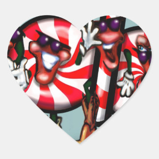 Pegatina En Forma De Corazón Candy Cane Gang
