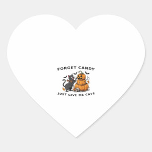 Pegatina En Forma De Corazón Candy de mujeres sólo dame gatos diseño divertido